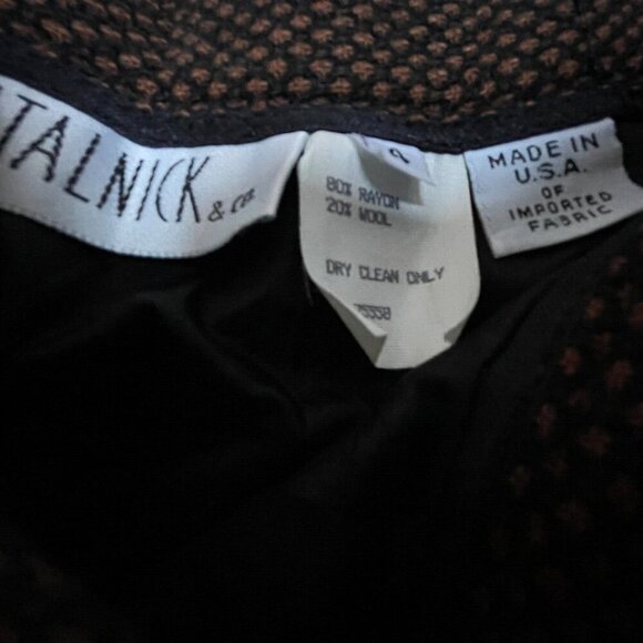 Vintage Spitalnick & Co. High Waisted Straight Trouser Pants Size 4 Brown Casual - Picture 7 of 9